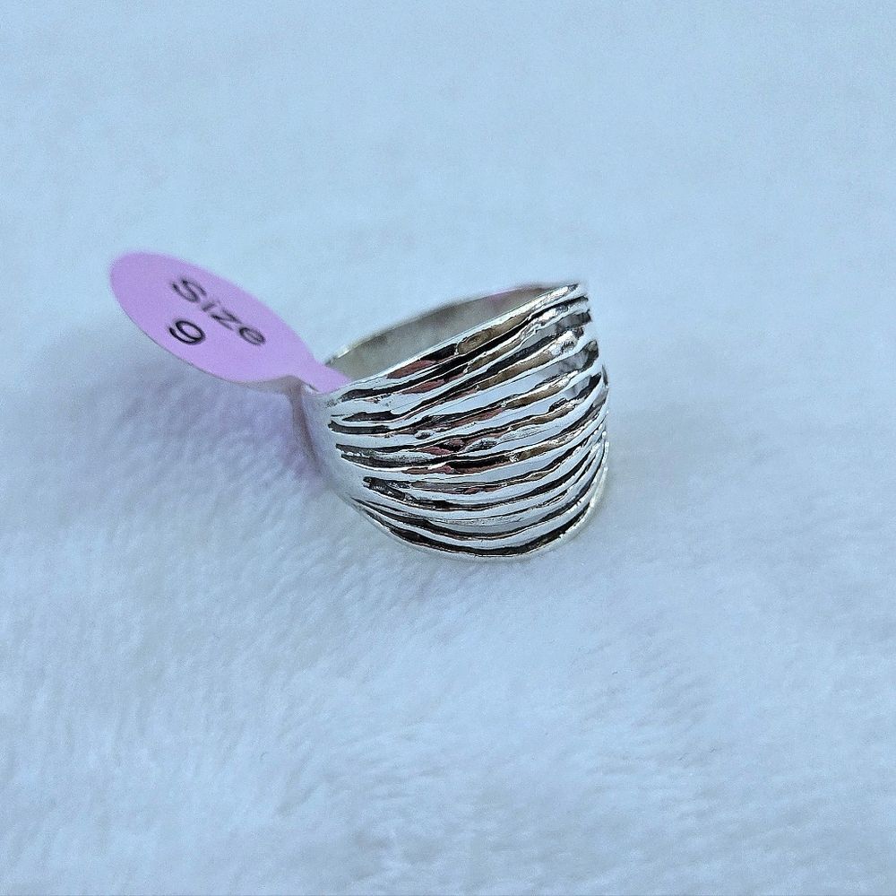Noa Zuman Sterling Silver🤍 Convexed Bands Ring💍